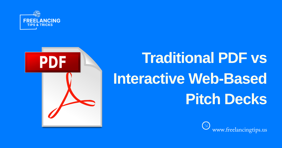 Traditional text-based PDF proposals vs. interactive web-based pitch decks (DocSend / Proposify)